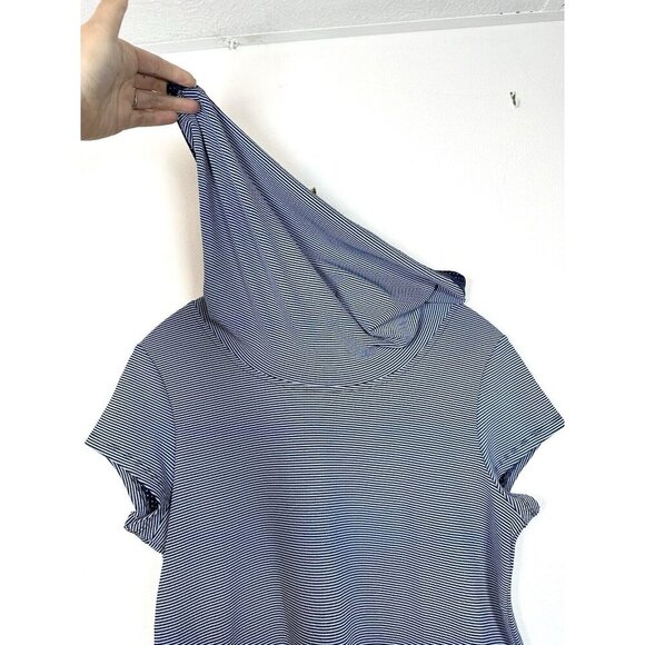 Title Nine Womens‎ Layli Cowl Neck Short Sleeve Mini Athletic Dress Size M Blue - Picture 12 of 13